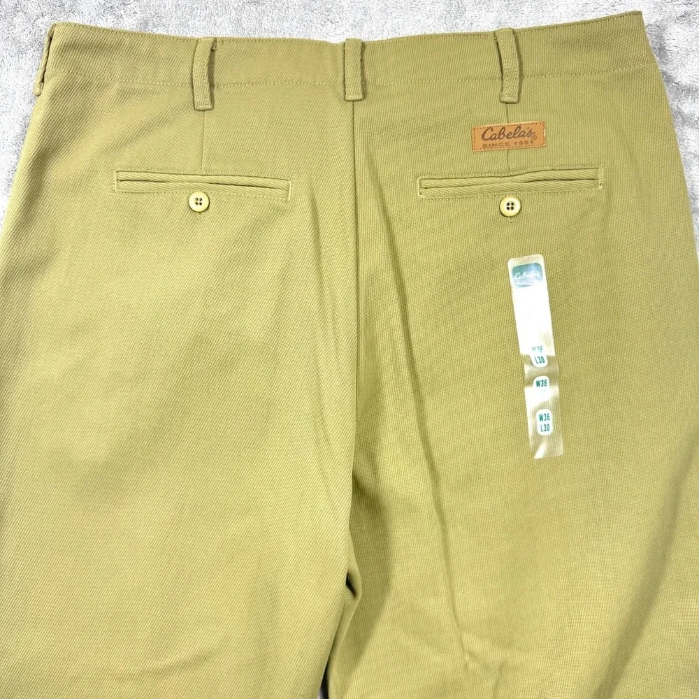 Cabela's Men's Khaki Nylon‎ Outdoor Hiking Pants 36x30 Lightweight